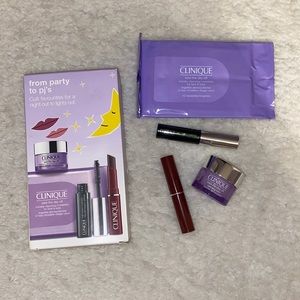 BNIB Sephora Clinique From Party to PJ’s Mascara, Lipstick, Balm, Cleansing